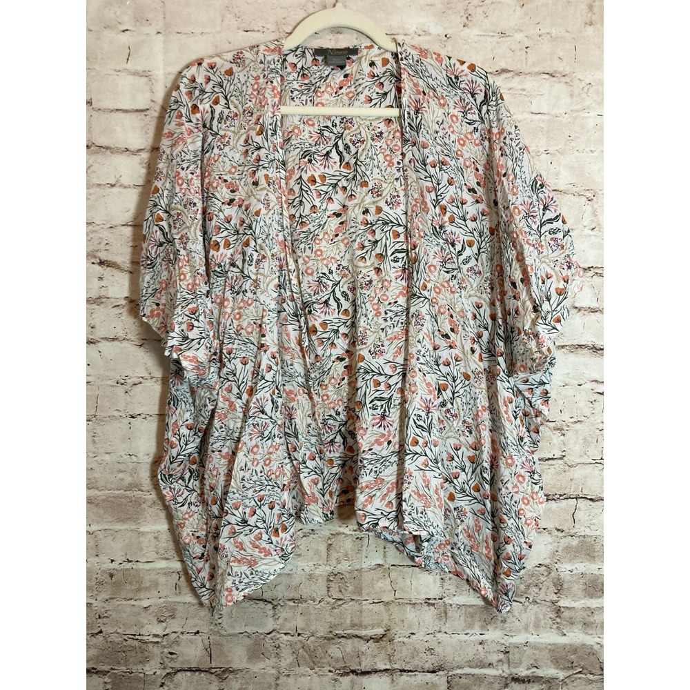 Natural Reflections Kimono Top Small‎ Pastel Florals Open Front Modal Romantic